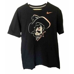 Oklahoma State Cowboys Men's Nike T-Shirt Lacrosse Team Logo Black Size M